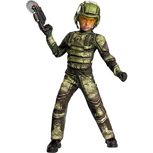  할로윈 용품Disguise Operation Rapid Strike Red Sector Foot Soldier Classic Muscle Boys Costume, 7-8