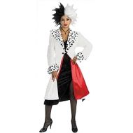 Disguise Womens Disney Deluxe Cruella Devil Prestige Fancy Halloween Costume, One Size (up to 16)
