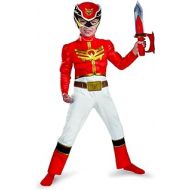 할로윈 용품Disguise Power Rangers Megaforce Red Ranger Muscle Costume, 2T
