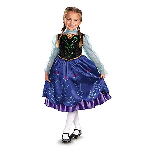  할로윈 용품Disguise Disneys Frozen Anna Deluxe Girls Costume, 4-6X