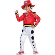 할로윈 용품Disguise Paw Patrol Marshall Costume Hat and Jumpsuit for Boys, Deluxe Paw Patrol Movie Character Outfit with Badge