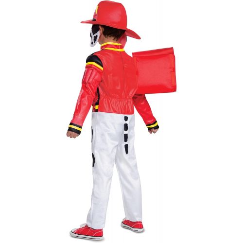  할로윈 용품Disguise Paw Patrol Marshall Costume Hat and Jumpsuit for Boys, Deluxe Paw Patrol Movie Character Outfit with Badge