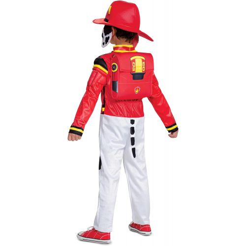  할로윈 용품Disguise Paw Patrol Marshall Costume Hat and Jumpsuit for Boys, Deluxe Paw Patrol Movie Character Outfit with Badge