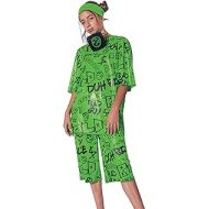 할로윈 용품Disguise Kids Classic Green Billie Eilish Costume