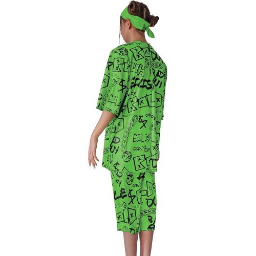  할로윈 용품Disguise Kids Classic Green Billie Eilish Costume