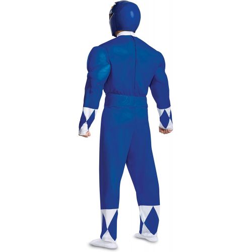  할로윈 용품Disguise Mens Power Rangers Blue Ranger Muscle Costume