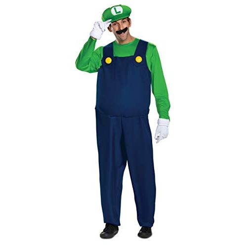  할로윈 용품Disguise The Super Mario Brothers Mens Luigi Deluxe Costume