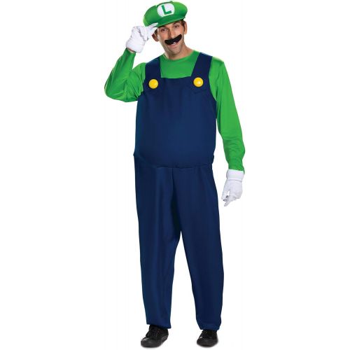  할로윈 용품Disguise The Super Mario Brothers Mens Luigi Deluxe Costume