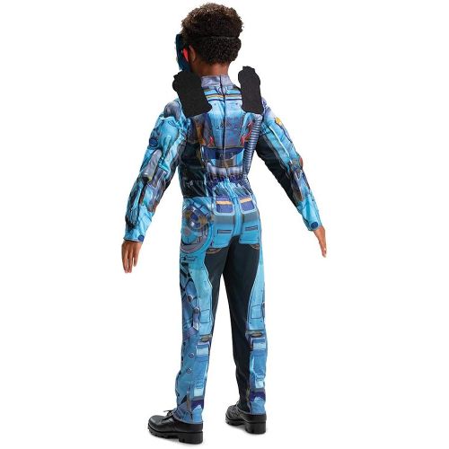  할로윈 용품Disguise Pathfinder Costume for Kids, Official Deluxe Apex Legends Costume Jumpsuit with Mask and Armor