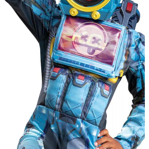  할로윈 용품Disguise Pathfinder Costume for Kids, Official Deluxe Apex Legends Costume Jumpsuit with Mask and Armor