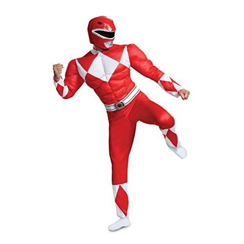  할로윈 용품Disguise Mens Power Rangers Red Ranger Muscle Costume