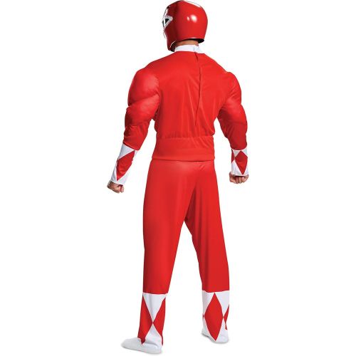  할로윈 용품Disguise Mens Power Rangers Red Ranger Muscle Costume