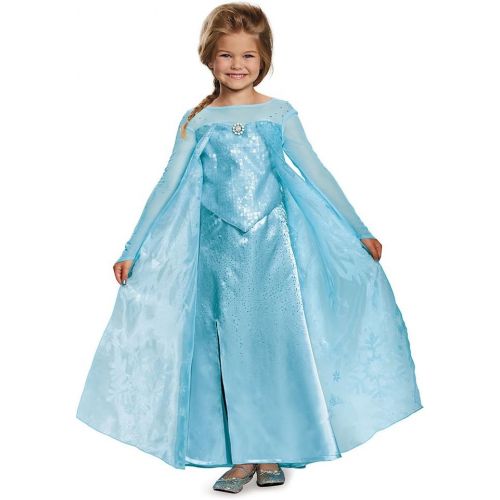  할로윈 용품Disguise Elsa Ultra Prestige Costume, Large (10-12)