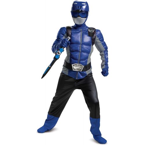  할로윈 용품Disguise Blue Ranger Beast Morphers Classic Muscle Child Costume