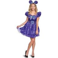 할로윈 용품Disguise Disney Minnie Mouse Costume, Potion Purple Deluxe Adult Womens Glam Party Dress and Character Outfit