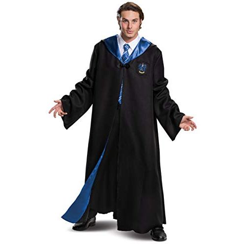  할로윈 용품Disguise Harry Potter Robe, Deluxe Wizarding World Hogwarts House Themed Robes for Adults, Movie Quality Dress Up Costume Accessory