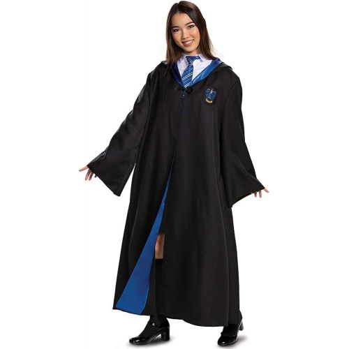  할로윈 용품Disguise Harry Potter Robe, Deluxe Wizarding World Hogwarts House Themed Robes for Adults, Movie Quality Dress Up Costume Accessory