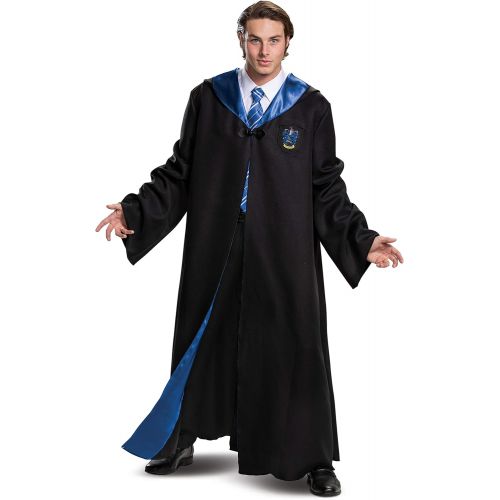  할로윈 용품Disguise Harry Potter Robe, Deluxe Wizarding World Hogwarts House Themed Robes for Adults, Movie Quality Dress Up Costume Accessory