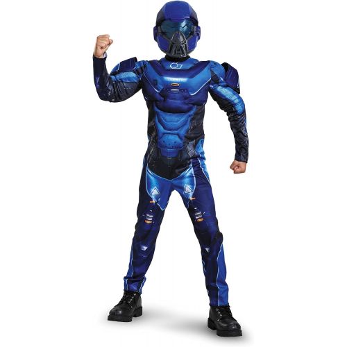  할로윈 용품Disguise Blue Spartan Classic Muscle Halo Microsoft Costume