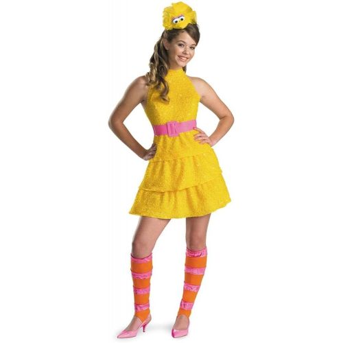  할로윈 용품Disguise Sesame Street Big Bird Teen Girls Costume, Large/10-12