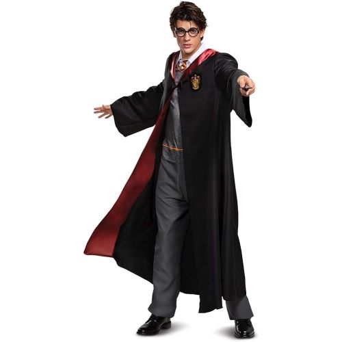 할로윈 용품Disguise Harry Potter Costume for Men, Deluxe Wizarding World Adult Size Dress Up Character Outfit