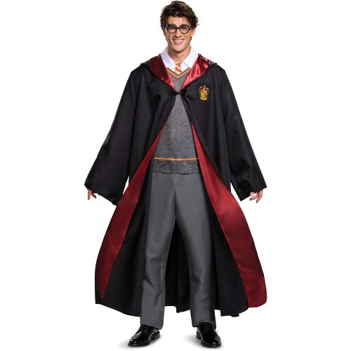  할로윈 용품Disguise Harry Potter Costume for Men, Deluxe Wizarding World Adult Size Dress Up Character Outfit