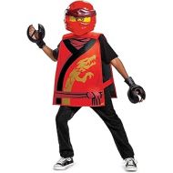 Disguise Kai Costume for Kids, Lego Ninjago Legacy Themed Basic Character Accessories, Single Child Size Red (100379)