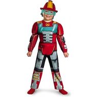 할로윈 용품Disguise Boys Transformers Heatwave Rescue Bots Toddler Muscle Costume, 4-6