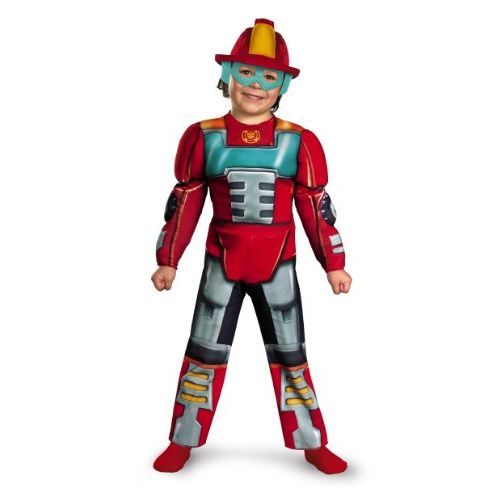  할로윈 용품Disguise Boys Transformers Heatwave Rescue Bots Toddler Muscle Costume, 4-6