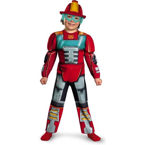  할로윈 용품Disguise Boys Transformers Heatwave Rescue Bots Toddler Muscle Costume, 4-6