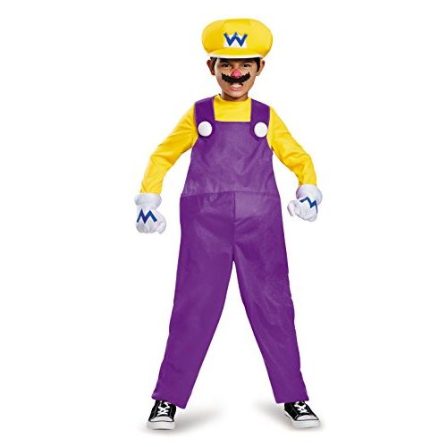  할로윈 용품Disguise Wario Deluxe Super Mario Bros. Nintendo Costume, Medium/7-8