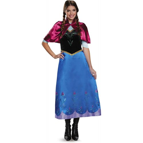  할로윈 용품Disguise Womens Frozen Anna Traveling Deluxe Costume