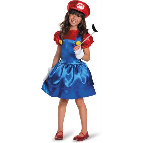  할로윈 용품Disguise Mario Skirt Version Costume, Small (4-6x)