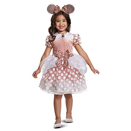  할로윈 용품Disguise Rose Gold Minnie Mouse Classic Toddler Girl Costume