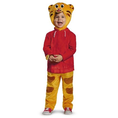  할로윈 용품Disguise Daniel Tigers Neighborhood Daniel Tiger Deluxe Toddler Costume, Small/2T