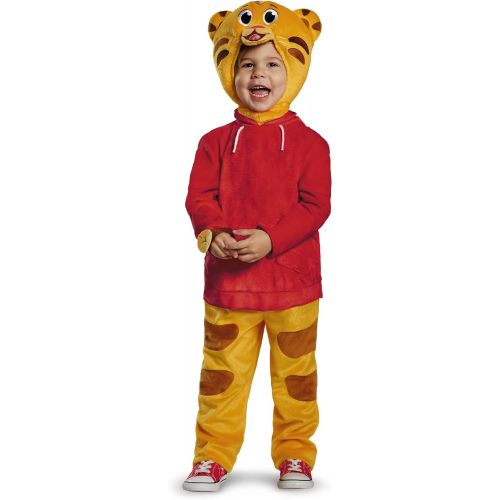  할로윈 용품Disguise Daniel Tigers Neighborhood Daniel Tiger Deluxe Toddler Costume, Small/2T