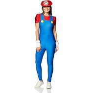 할로윈 용품Disguise Womens Nintendo Super Mario Bros.Mario Female Deluxe Costume