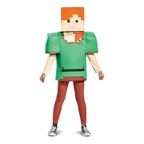  할로윈 용품Disguise Alex Classic Minecraft Costume, Multicolor, Medium (7-8)