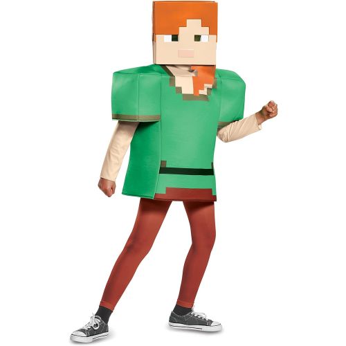  할로윈 용품Disguise Alex Classic Minecraft Costume, Multicolor, Medium (7-8)