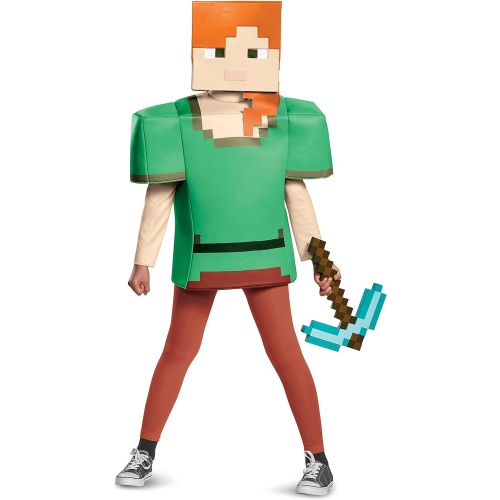  할로윈 용품Disguise Alex Classic Minecraft Costume, Multicolor, Medium (7-8)