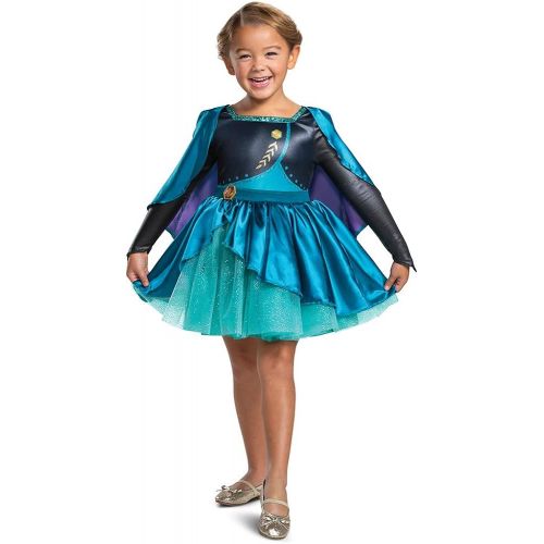  할로윈 용품Disguise Anna Costume for Girls, Official Queen Anna Frozen 2 Tutu Dress for Toddlers