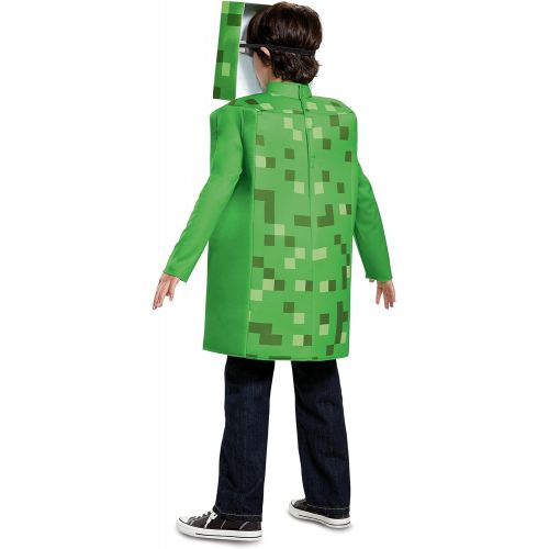  할로윈 용품Disguise Creeper Classic Minecraft Costume, Green, Medium (7-8)