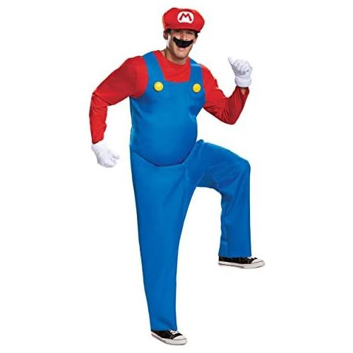  할로윈 용품Disguise The Super Mario Brothers Mens Mario Deluxe Costume