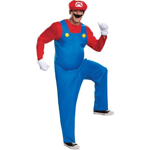  할로윈 용품Disguise The Super Mario Brothers Mens Mario Deluxe Costume