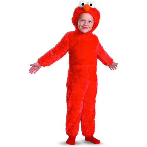  할로윈 용품Disguise Sesame Street Elmo Comfy Fur Boys Costume, Large/4-6