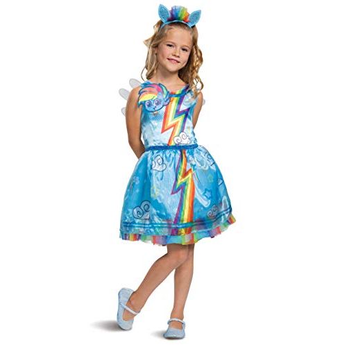  할로윈 용품Disguise Rainbow Dash My Little Pony Costume for Girls, Childrens Character Dress Outfit