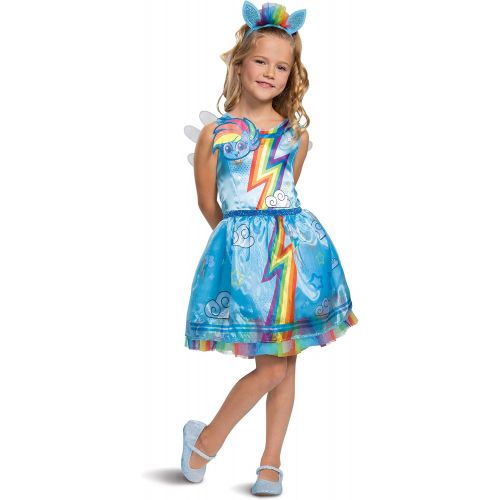  할로윈 용품Disguise Rainbow Dash My Little Pony Costume for Girls, Childrens Character Dress Outfit