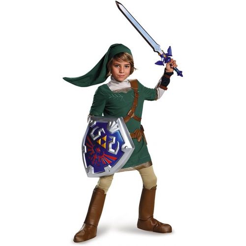  할로윈 용품Disguise Link Prestige Legend of Zelda Nintendo Costume, X-Large/14-16