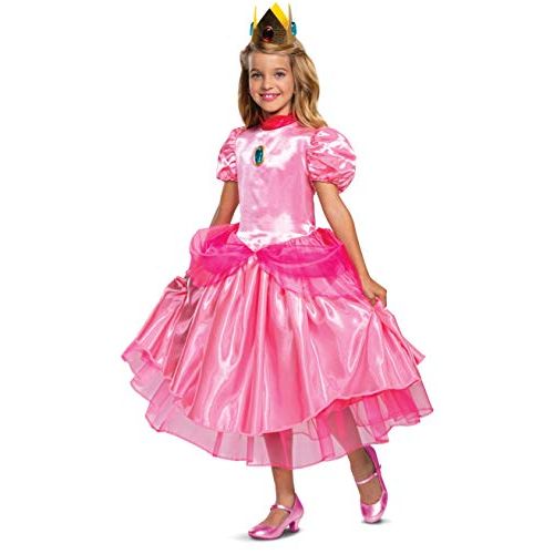  할로윈 용품Disguise Girls Super Mario Deluxe Princess Peach Costume