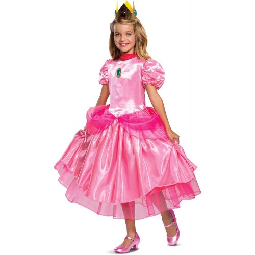  할로윈 용품Disguise Girls Super Mario Deluxe Princess Peach Costume